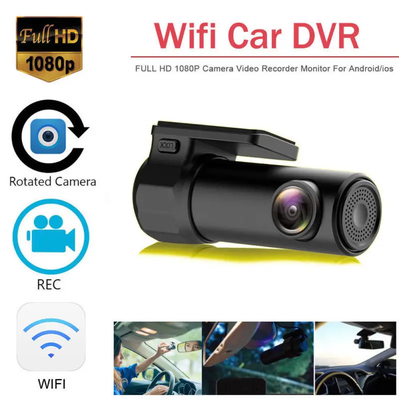 Автомобильный видеорегистратор Full HD 1080P с Wi Fi автомобильная камера ночным