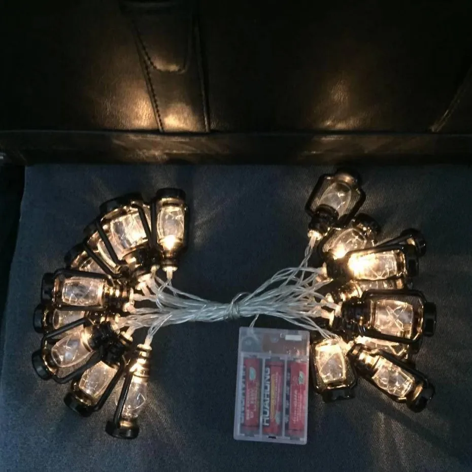 1,5/3 м Светодиодные barnlantern светильник строка украшение помещения для вечерние праздник Рождество 10/20 светодиодов Батарея питаемые через USB порт теплый светильник Инж