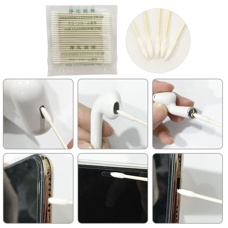 Dust Free Disposable Cleaning Swab Cotton Stick For AirPods Earphone Headphone Phone Charge Port Accessories Dust Free Disposable Cleaning Swab Cotton Stick For AirPods Earphone Headphone Phone Charge Port Accessories