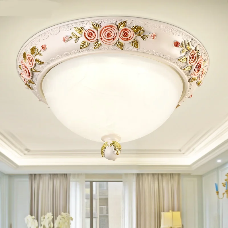 Us 155 0 European Garden Garden Ceiling Lamp Roses Romantic Elegance Led Entrance Clearance Lights Balcony Porch Restaurant Channel In Ceiling