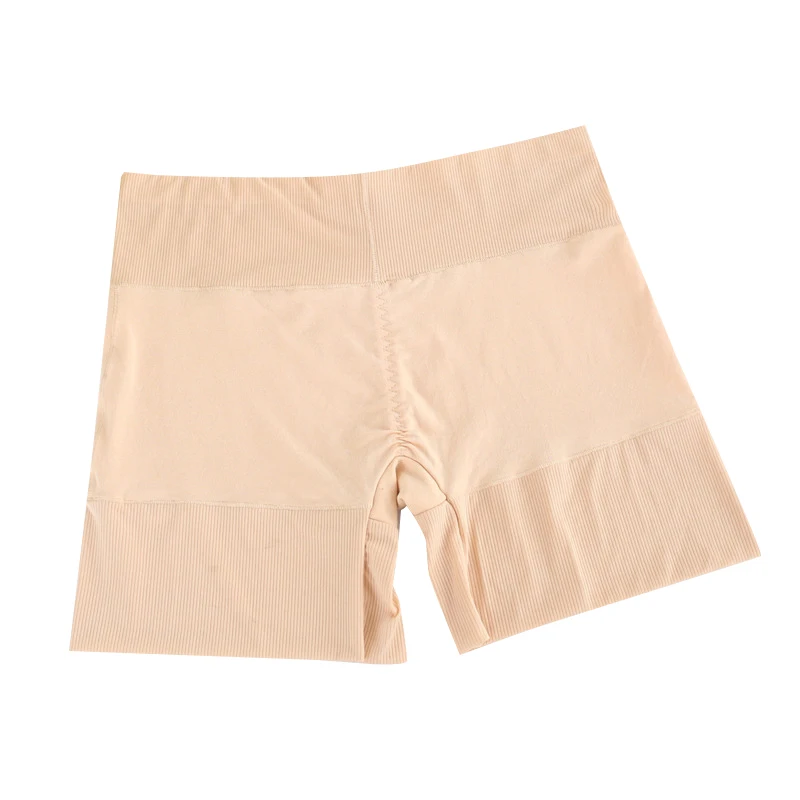 

Safety Short Women Fashion Solid Color High Waist Elastic Boxer Pants Anti-Lighting Stretch Safety Shorts feminino