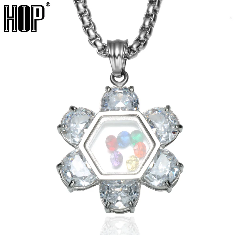 

HIP Hop AAA Cubic Zirconia Womens Necklace Silver Color Natural Stone Jewish Star of David Pendants Necklaces for Women Jewelry