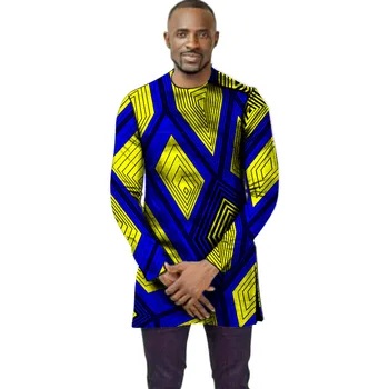 

20189Casual Cotton Mens African Clothing Dashiki Patchwork Print Shirt Tops Bazin Riche Traditional African Clothing WYN380