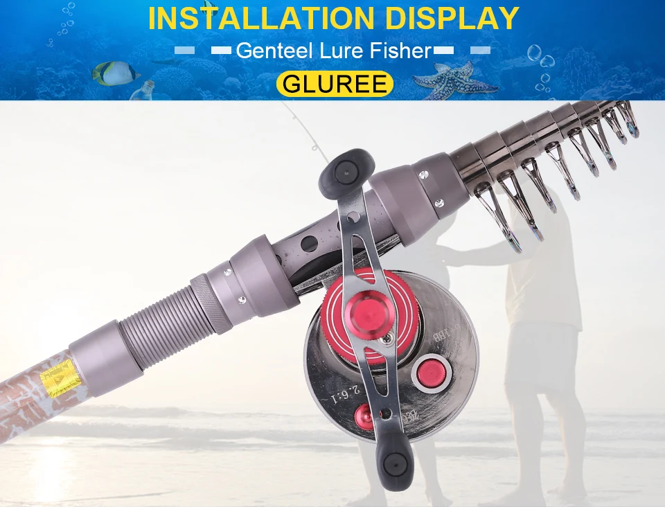GLUREE Full Metal Fishing Rafts Fly Fishing Reel 6+1BB 2.61 LeftRight Hand Bait Casting Fresh Saltwater Reel Ice Front Wheel (20)