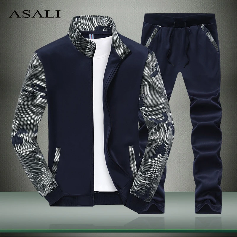 

Camouflage Army Tracksuits Sets Men Fleece Men's Active Sweat Suit Sweatshirts Slim Fit Tracksuit Men Luxury Brand Clothing Male