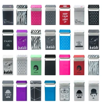 

Pure Black 10.5*5.8*1.4CM Silicone Lady Slims Cigarette Case Smoking Accessories 20 Cigarettes Box Cigarette Holder Tobacco Box