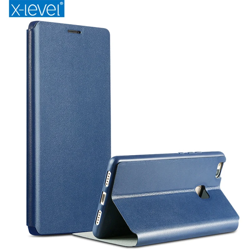 X Level флип чехол для телефона huawei Ascend P9 P8 Lite из искусственной кожи с подставкой