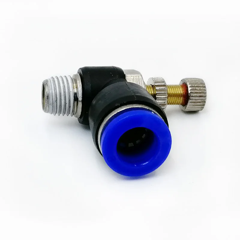 

SL8-01 Pneumatic Air flow Regulator throttle valve SL8-01(9.5MM) Speed Control Valve Tube Water Hose Pneumatic Fittings