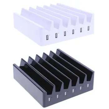 

AU plug 6 Ports USB Hub Charger Dock Stand 5V 2.4A 2400mA Power adapter Fast Charging Base with LED Indicator for Phone