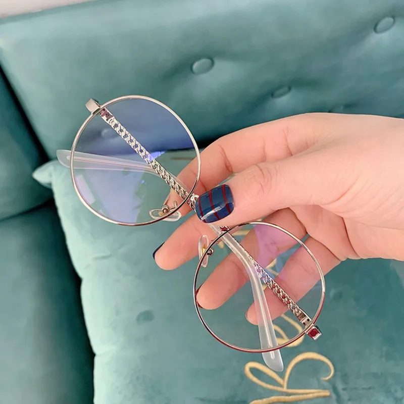 

2019 Fashion Oversized Round Glasses frame for Women Brand Designer Vintage Optics Glasses Men Female Gradient Shades UV400