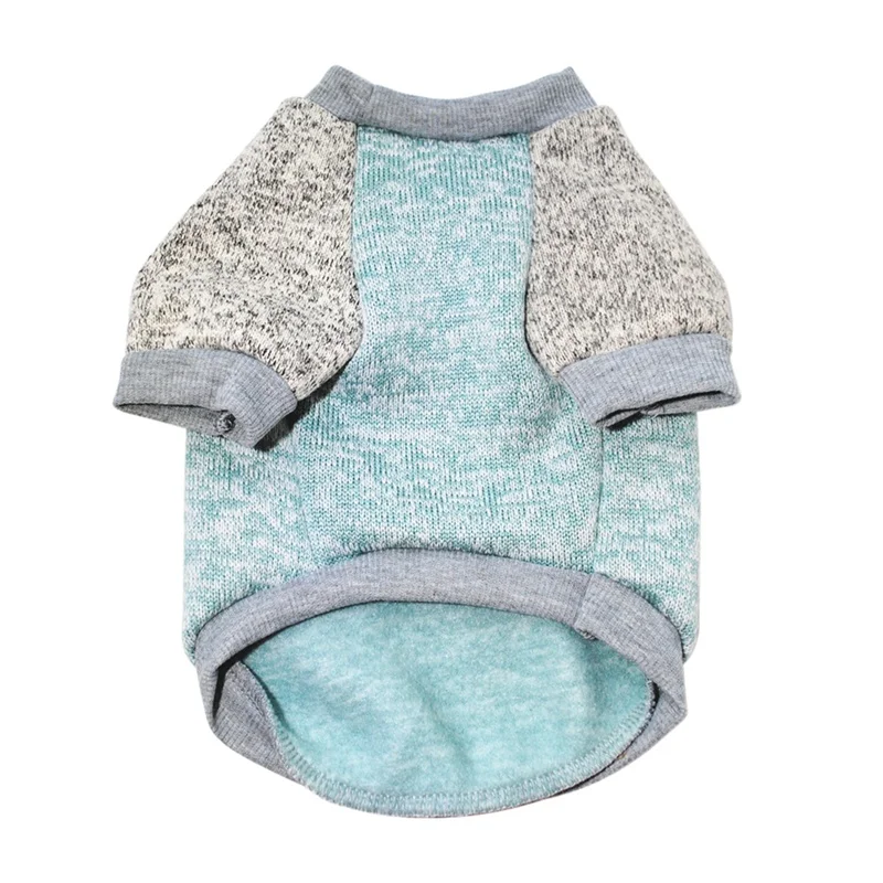 Осенне-зимний свитер для домашних животных с коротким рукавом, теплая флисовая футболка, топы для маленьких средних собак, повседневный костюм для домашних животных