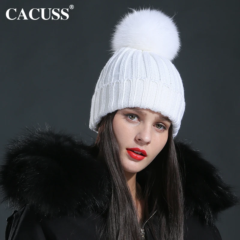 CACUSS brand hats winter wool hats girl soft ball knitted hats keep