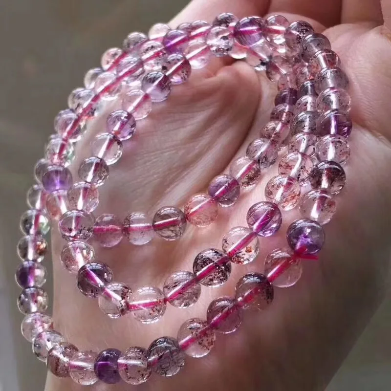 Natural Super Seven Melody Stone Rutilated Quartz Bracelet (4)