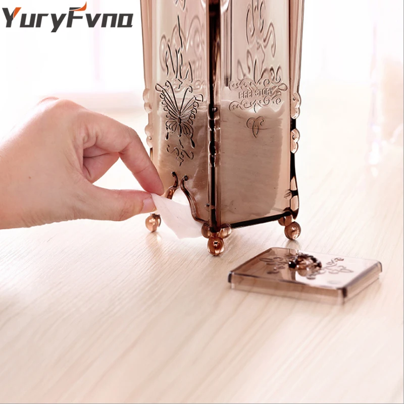 YuryFvna لوحة قطن المنظم صندوق تخزين حامل ماكياج المنظم واضح لوحة قطن التجميل موزع الحاويات حامل حالة