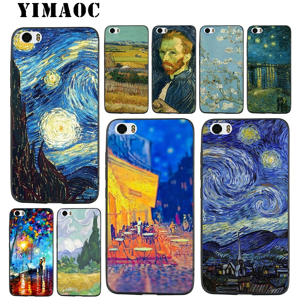 Мягкий силиконовый чехол YIMAOC Van Gogh для Xiao mi Red 6 Note 4X 4A 5A 5 Plus A1 A2 Pro Lite 8 |