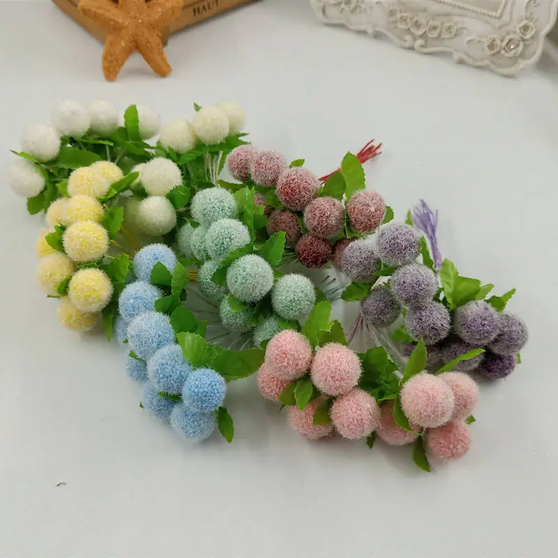 10 шт. искусственные букеты simulacao DE flores lint bola bolha/домашний декор casamento do Natal DIY produtos |