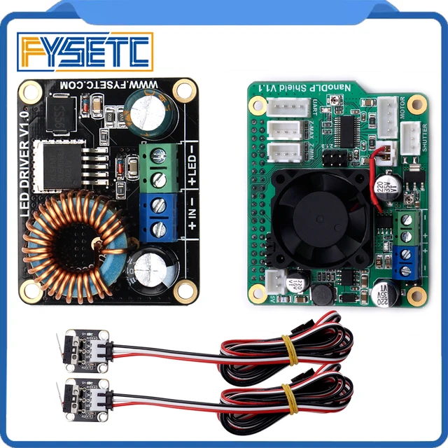 Special Price NanoDLP Shield V1.1 Expansion Board +Boost LED Driver Board + 2pcs CR-10 Endstops Limit Switch For SLA UV Cured 3D Printer Parts
