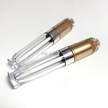 

300pcs/lot 6ml Eleagnt Lip Gloss Bottle Tube DIY Plastic Gold Cosmetic Lipstick Container High Grade Liquid Lipstick Packing