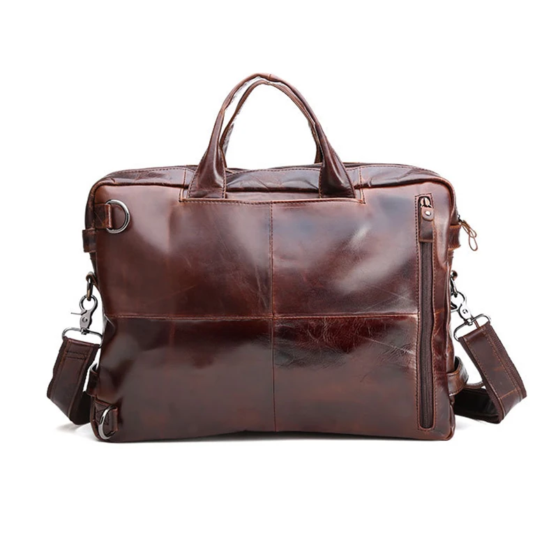 Новинка, винтажная сумка из натуральной кожи, мужская сумка через плечо, деловая мужская сумка через плечо, сумка для ноутбука, мужская дорожная сумка