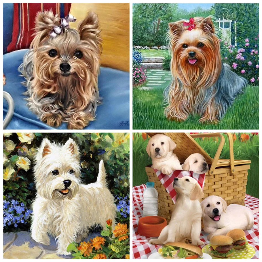

Diamond Painting Diamond embroidery 5d diy full square animals dogs - diamond mosaic pictures of rhinestones buddha