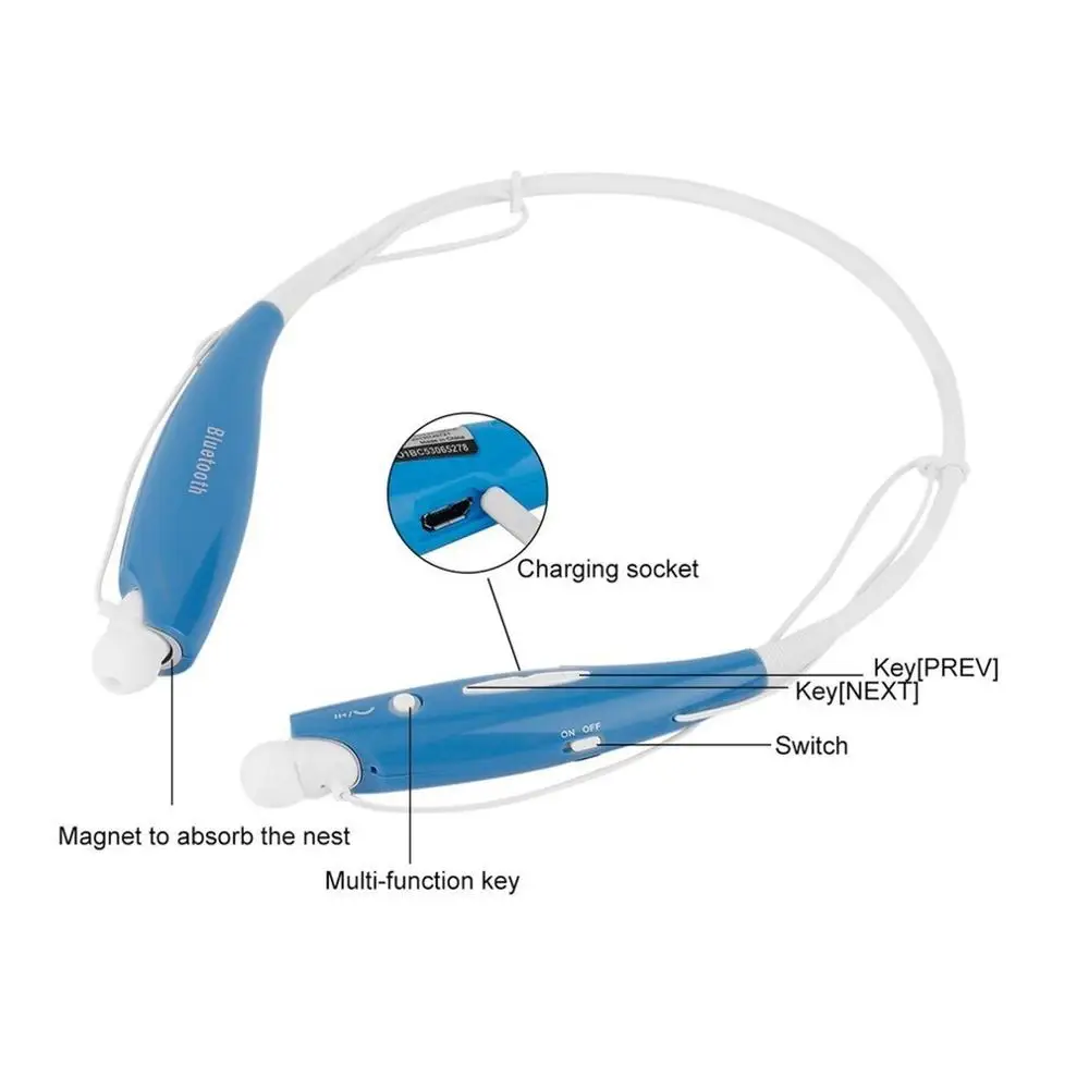  HV800 Bluetooth Neckband Kopfhörer Hand Frei Sport Stereo Headset in-ohr Kopfhörer Für Samsung für 