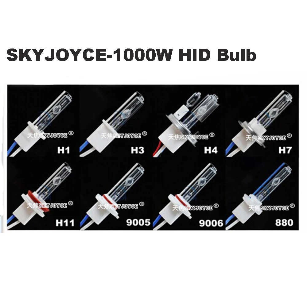 SKYJOYCE 2 шт. hid 100 Вт H1 Высокая мощность 100 Вт hid лампы H4-2 100 Вт hid наборы h7 100 Вт H11 D2H D2Y D2S 880 керамический держатель 4300 K-10000 K