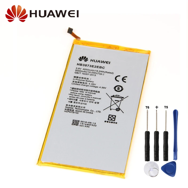 

Original Replacement Battery For Huawei Honor X1 X2 7D-501U 501L 503L HB3873E2EBC Genuine Phone Battery 5000mAh
