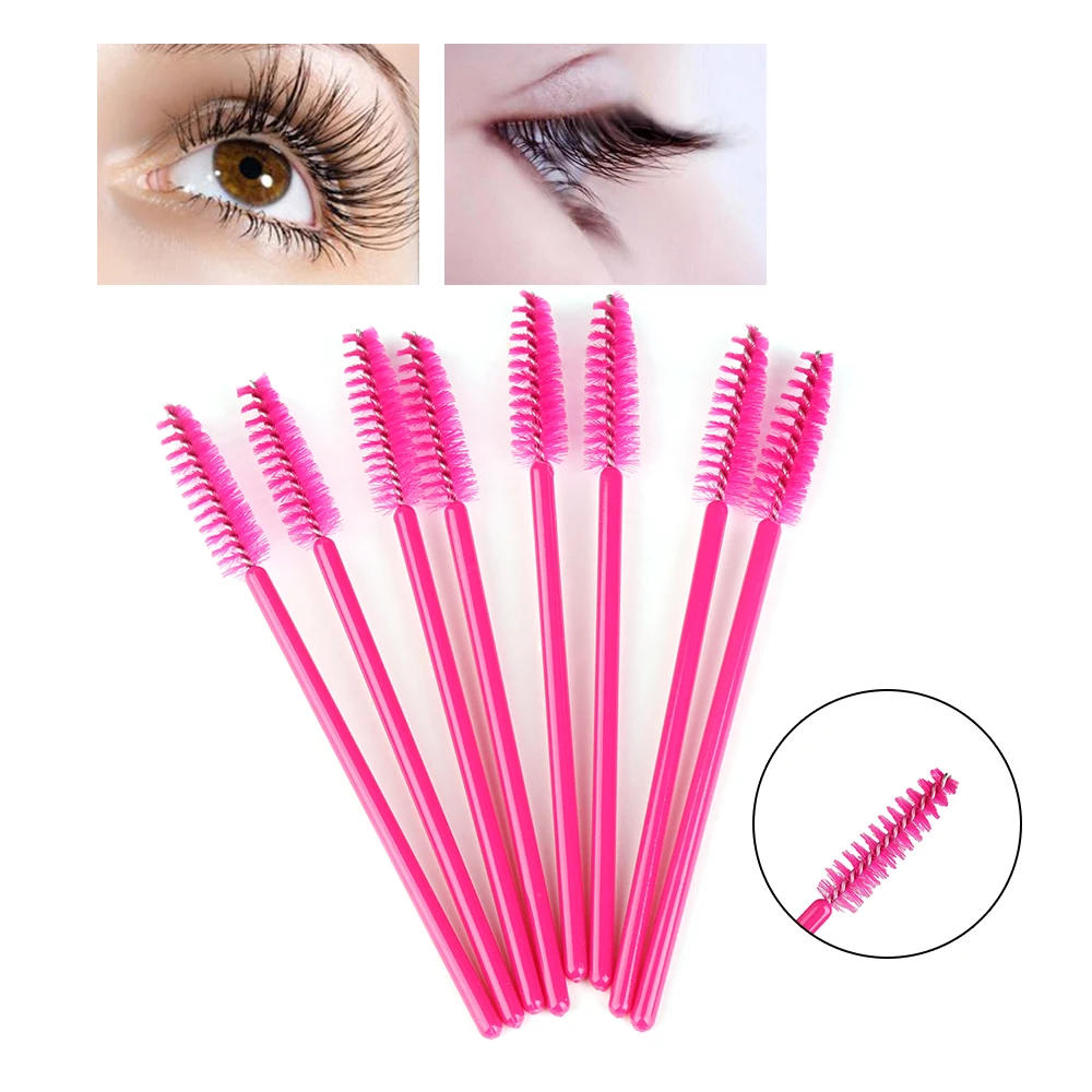 50 PCs/Pack 3 Colors Disposable Eye Lashes Applicators Silicone Eyelash