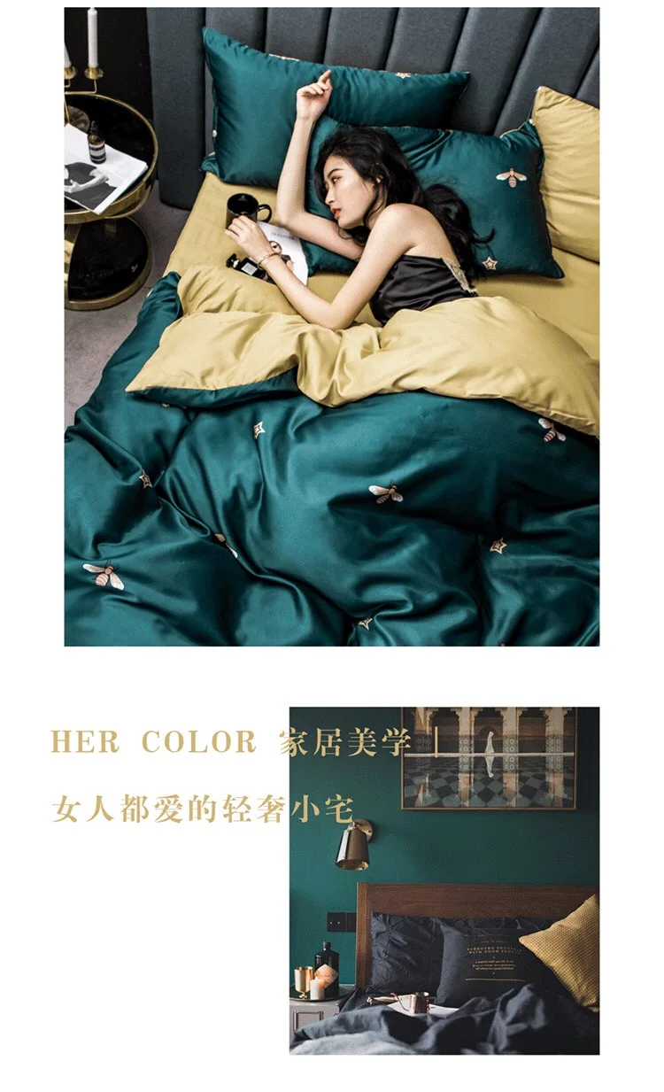 Роскошный шелк льда 4 шт постельных принадлежностей китайское шелковое одеяло покрывало набор Шелковистое стеганое одеяло квилт Европейский Твин Королева Король Размер