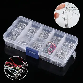 

Jewelry Handmade DIY Kit Pins Hooks Chains Beads Craft Accessories Set with Box
