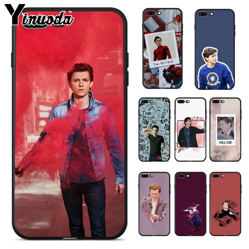 

Yinuoda tom holland Spider Man DIY Luxury High-end Protector Phone Case for Apple iPhone 8 7 6 6S Plus X XS MAX 5 5S SE XR Cover