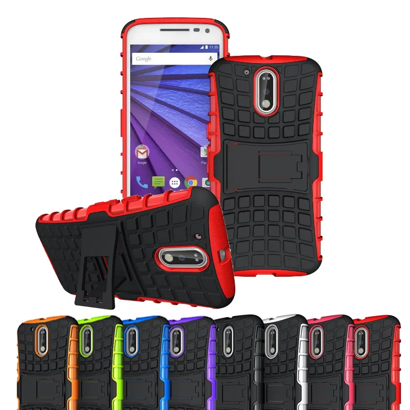 Новый для Coque Moto G 4 g4 случае Панцири Полный Защитные ТПУ и ПК принципиально чехол