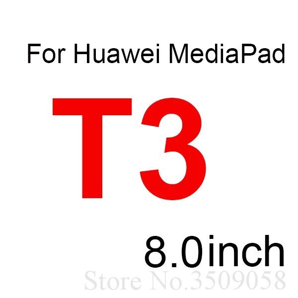 Закаленное Стекло для huawei MediaPad T3 4g, Wi-Fi, 7,0 8,0 9,6 M3 Lite 8,0 8,4 10,0 T1 701 7,0 M5 pro 8,4 10,8 Экран защитная пленка - Цвет: T3 8.0inch