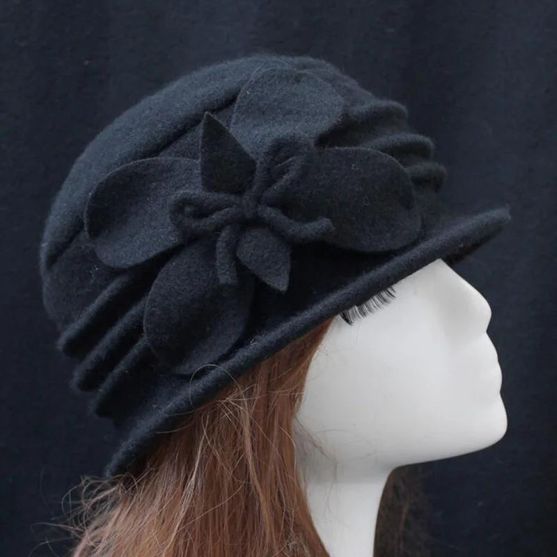 Зимние женские головные уборы бини, женская шапка, шерсть, теплые шапки с цветочным принтом для женщин, женские шапки бини, женская шапка