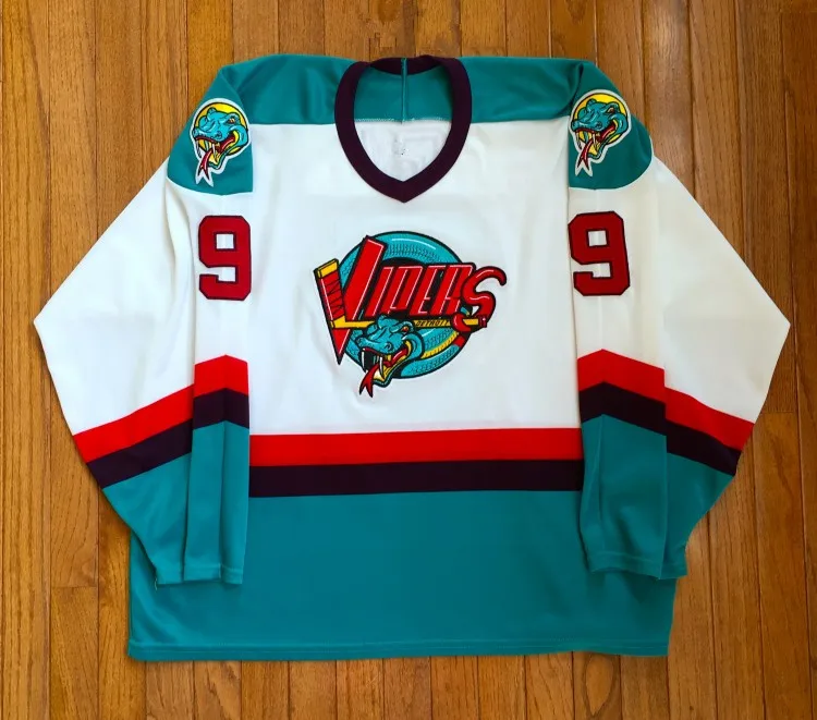 Detroit Vipers 9 GORDIE HOWE mens Hockey Jersey Embroidery Stitched