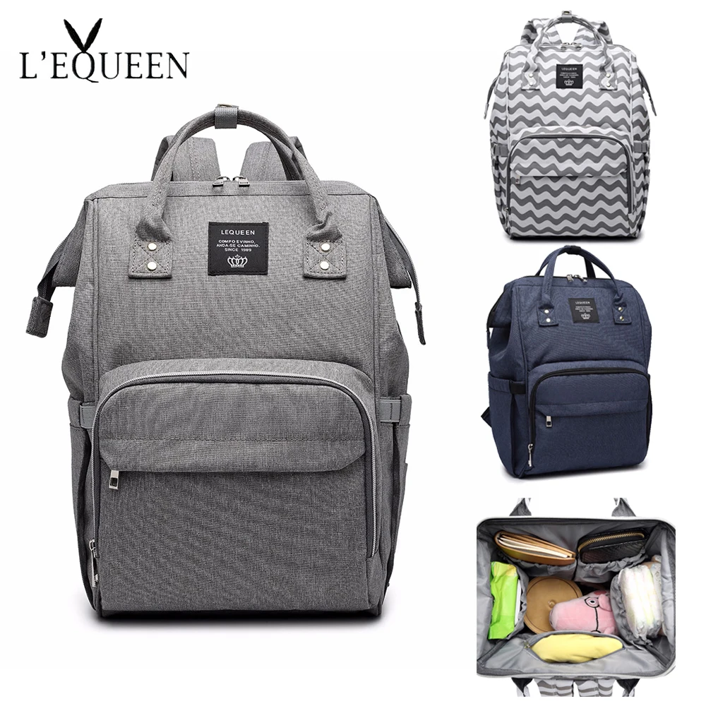 

LEQUEEN Mummy Maternity Diaper Bag Backpack Baby Care for Daddy Mummy Nursing Bag Large Storage Travel Backpack Stroller Bag