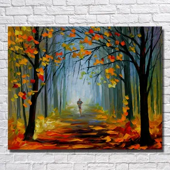 

Couple under street lamp Handpainted Oil Painting On Canvas knife Modern Wall Art picture for Room home Decoration no Framed