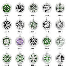 Круглый эфирное масло Ожерелье Диффузор серебро ароматерапия из нержавеющей стали подвеска-диффузор DLAR86-232