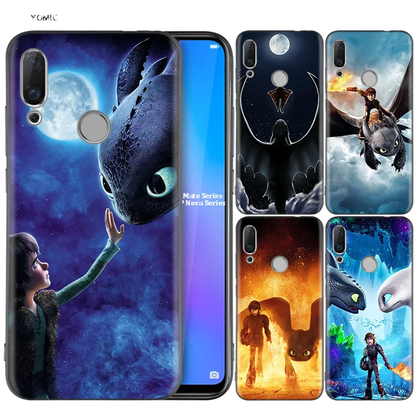 

Silicone Coque Case for Huawei P30 P20 P10 P9 Mate 20 10 Lite Pro Nova 3i 4e 3E P Smart 2019 2018 Plus Toothless Train Your Drag