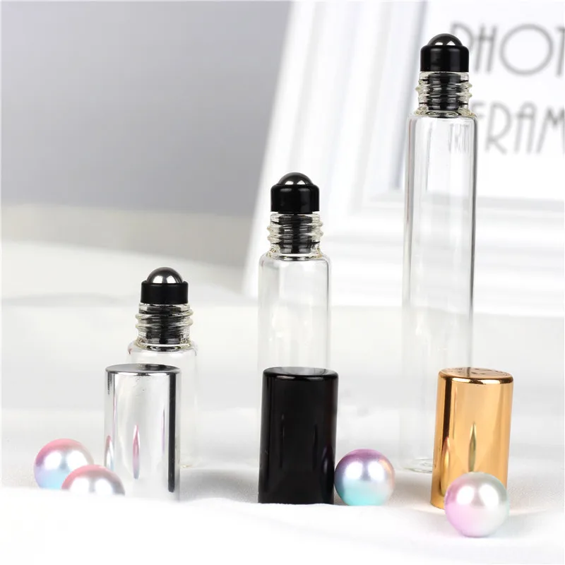 

5ml 10ML Roll On Roller Bottles For Essential Oils Small Roll-on Refillable Perfume Bottle Deodorant Containers Free Shipping