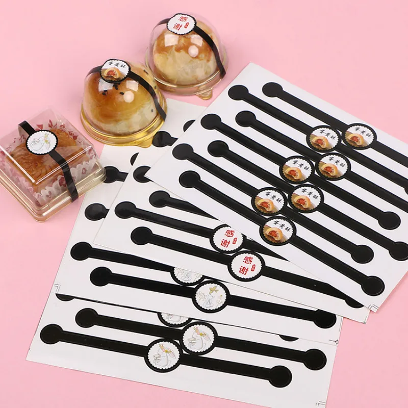 

Kitchen Tools Adhesive paper Long Round Mooncake cake packaging sealing paste gift box decoration label Stickers 140pcs/lot