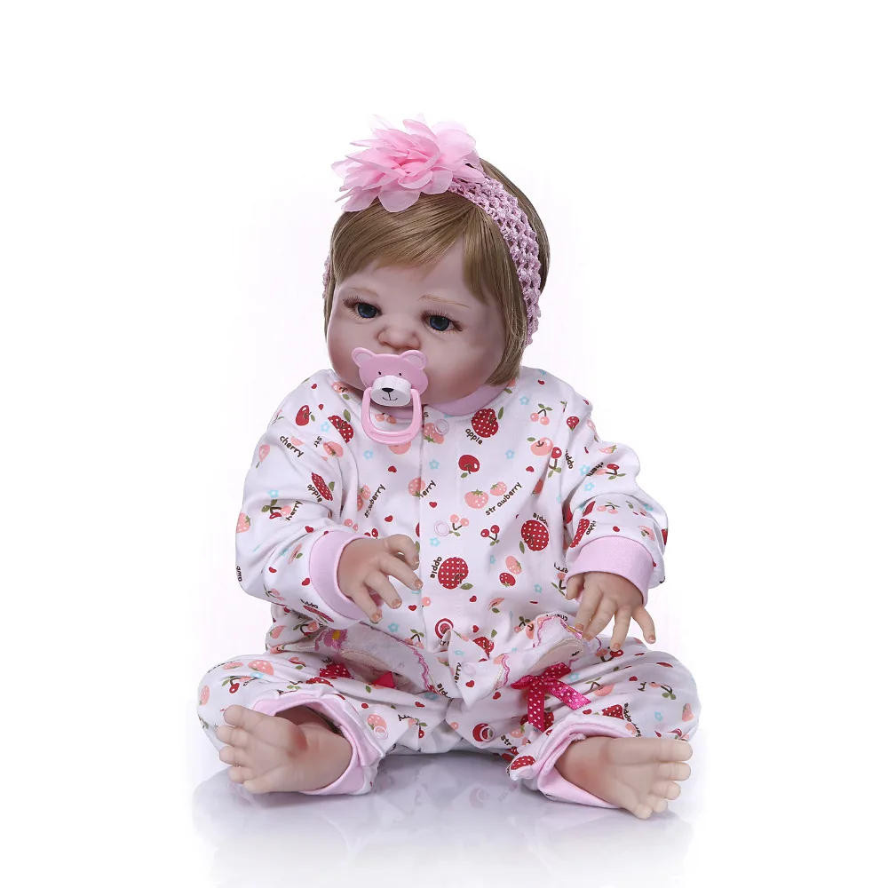 Nicery 22 дюйма 55 см кукла Bebe Reborn жесткая силиконовая игрушка для мальчиков и девочек