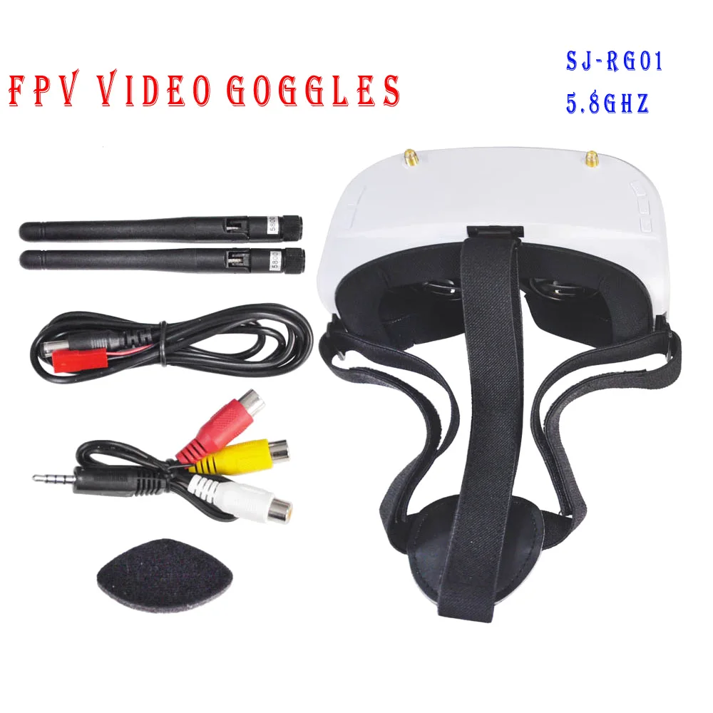 

1pcs RG01 5.8G 48CH Dual-Displays Diversity FPV Video Goggles w/ 3.7V 1500mAh Battery DVR For RC Racing Drone Multi Rotor Parts