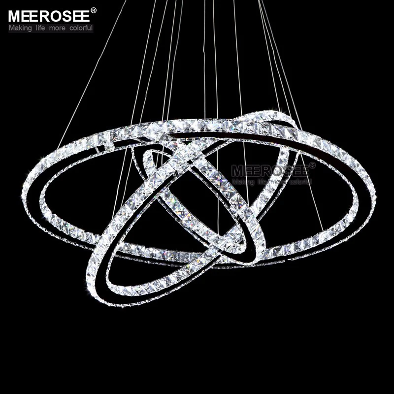 Modern Dinning Room Led Round Pendant Lighting Crystal Led Round