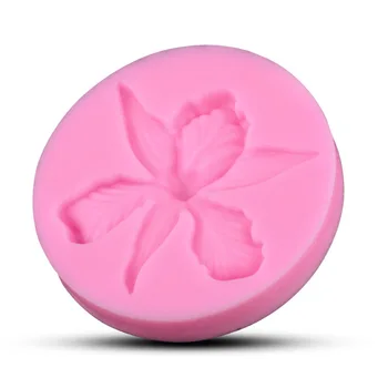 

Beautiful Orchid Flower Sharp 3D Silicone Cake Fondant Mould Tools Cookware Cake Decorating Fondant D108