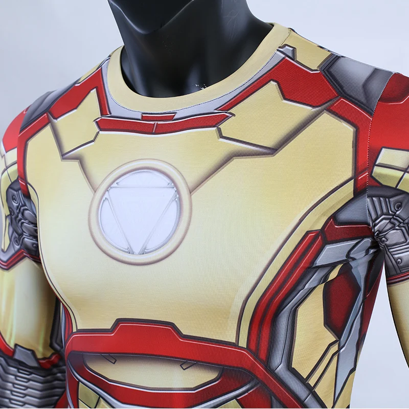 Beste Iron Man MK42 2019 Nieuwe 3D Compressie Shirt Gedrukt shirts Mannen Compressie Shirt Cosplay sneldrogende kleding Voor Sportscholen T Shirts