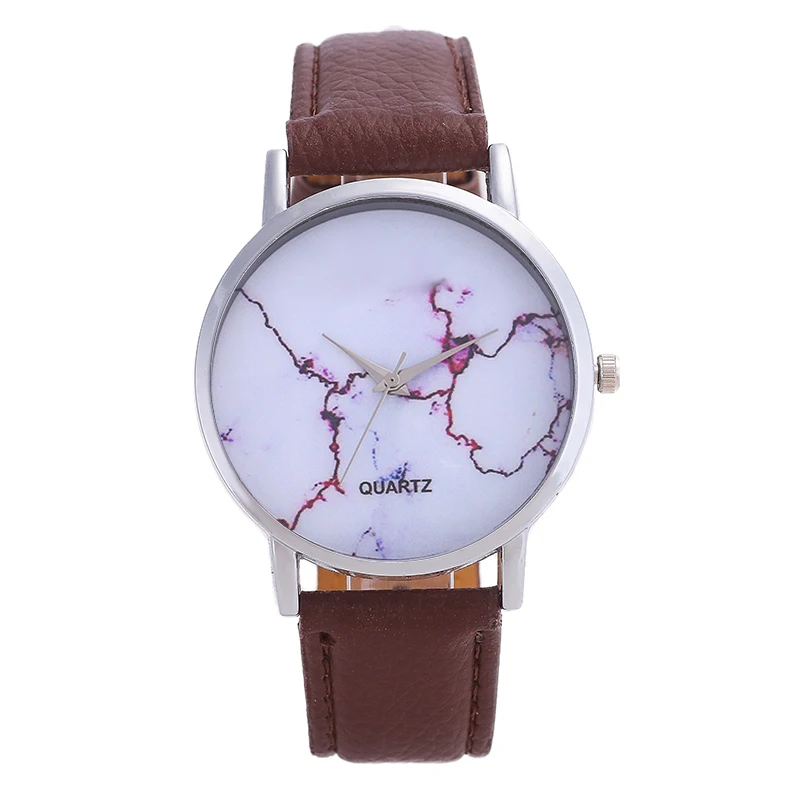 new high quality brand female quartz watch silver border pointer display dial leather strap watches for women fashion | Наручные часы