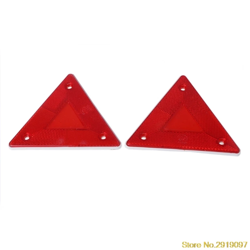 2 Pcs Triangle Warning Reflector Alerts Safety Plate Rear Light Trailer Fire Truck Carping Support | Автомобили и мотоциклы