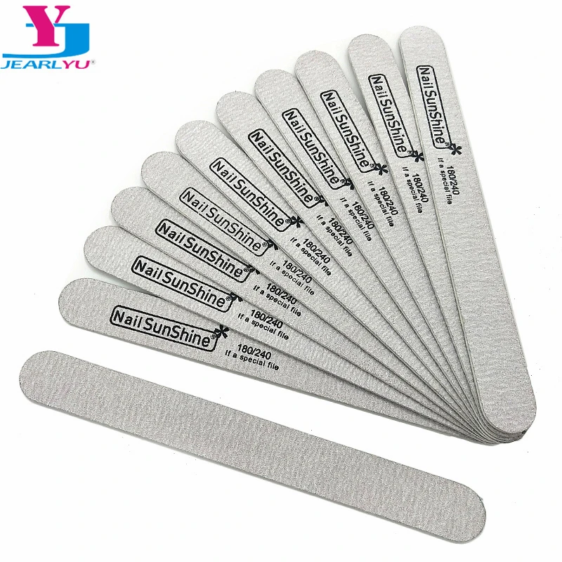

10pcs Nail Rubbing Makeup Styling Tool 180/240 Nail Wood Rubbing Polished Surface Sand Professional Nail File Polished Bar Strip