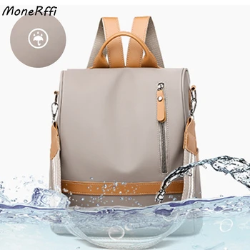 

MoneRffi Backpack Casual Fashion Women's Leisure Multi-function Large Capacity Female Flexo Bag Student Backpacks Dropship